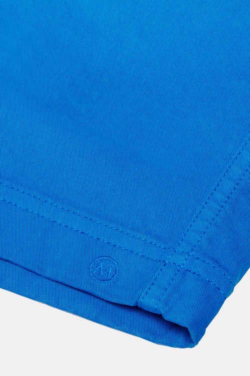 royal blue stretch cotton men's shorts with a zip pocket | MR MARVIS