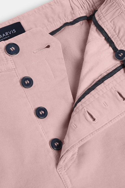 old lavender stretch cotton men's shorts with a zip pocket | MR MARVIS