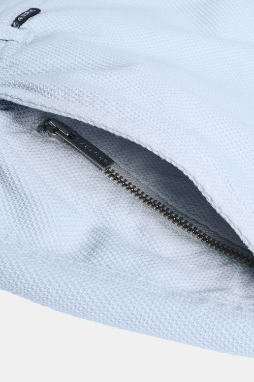 light blue organic cotton men's shorts with a zip pocket | MR MARVIS