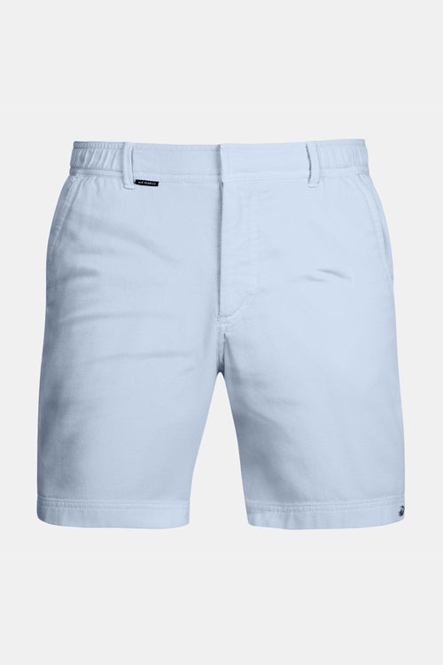 light blue organic cotton men's shorts with a zip pocket | MR MARVIS