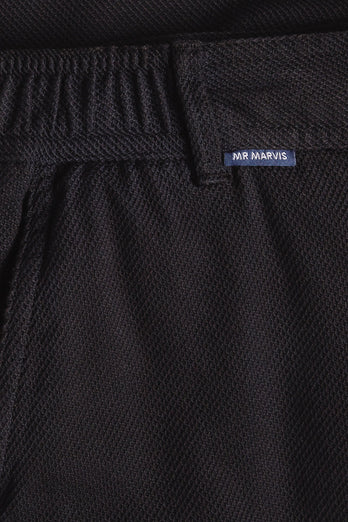 black organic cotton men's shorts with a zip pocket | MR MARVIS