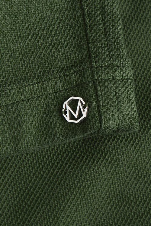 dark green organic cotton men's shorts with a zip pocket | MR MARVIS