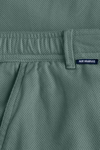 mid green organic cotton men's shorts with a zip pocket | MR MARVIS