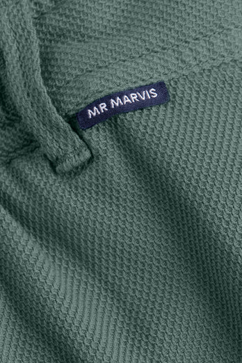 mid green organic cotton men's shorts with a zip pocket | MR MARVIS