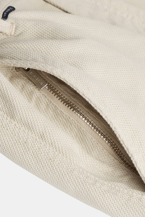 beige organic cotton men's shorts with a zip pocket | MR MARVIS