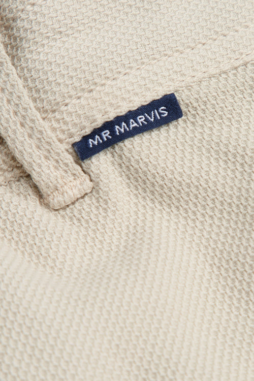 beige organic cotton men's shorts with a zip pocket | MR MARVIS