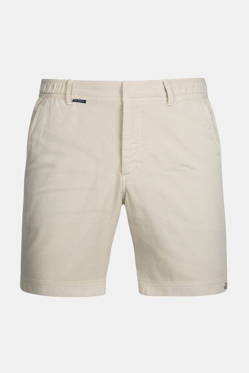 beige organic cotton men's shorts with a zip pocket | MR MARVIS