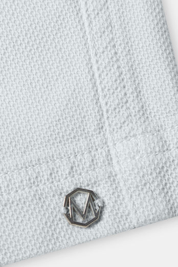 light grey organic cotton men's shorts with a zip pocket | MR MARVIS