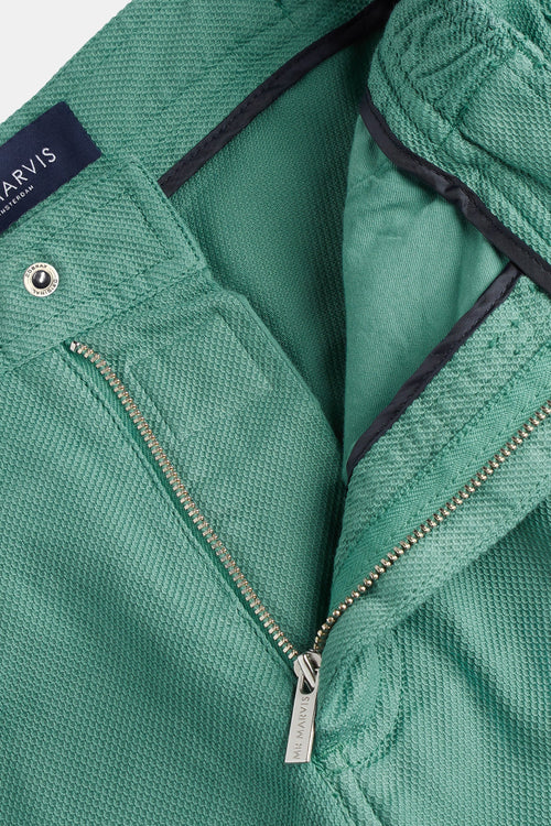 green organic cotton men's shorts with a zip pocket | MR MARVIS