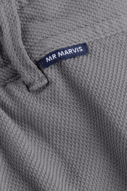 mid grey organic cotton men's shorts with a zip pocket | MR MARVIS