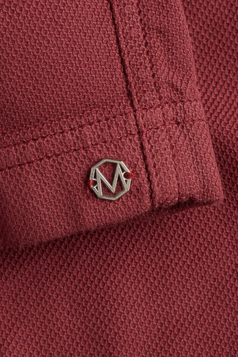 burgundy organic cotton men's shorts with a zip pocket | MR MARVIS