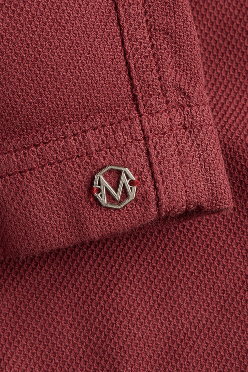 burgundy organic cotton men's shorts with a zip pocket | MR MARVIS