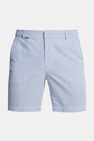 dark blue and white striped lightweight men's shorts | MR MARVIS