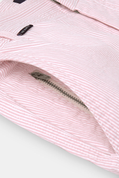 light pink and white striped lightweight men's shorts | MR MARVIS