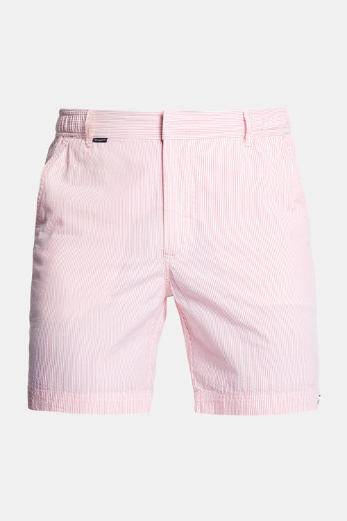 light pink and white striped lightweight men's shorts | MR MARVIS