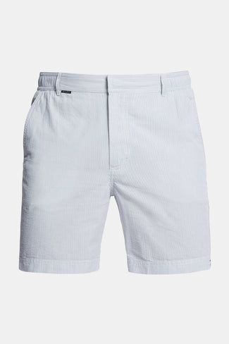 light grey and white striped lightweight men's shorts | MR MARVIS