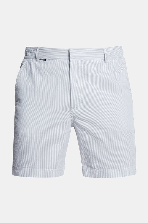 light grey and white striped lightweight men's shorts | MR MARVIS