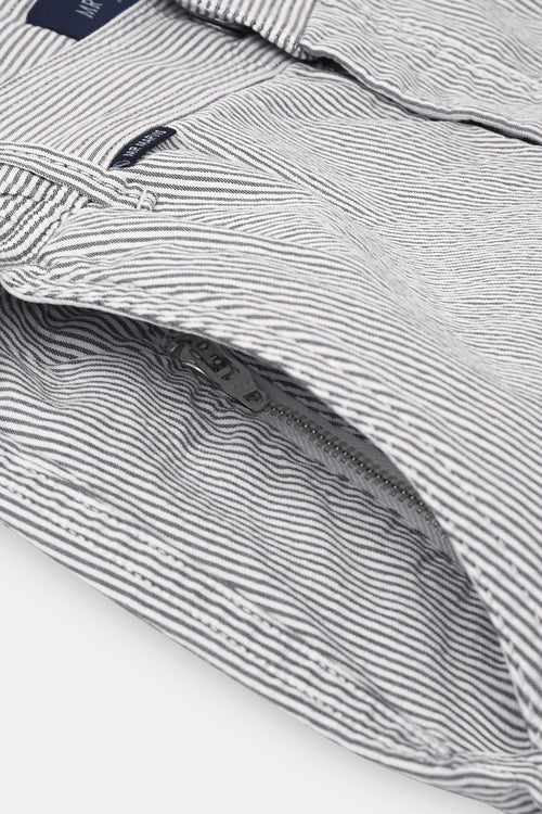 dark grey and white striped lightweight men's shorts | MR MARVIS