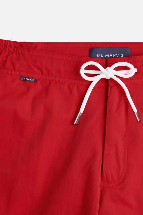 red men's swim shorts | MR MARVIS