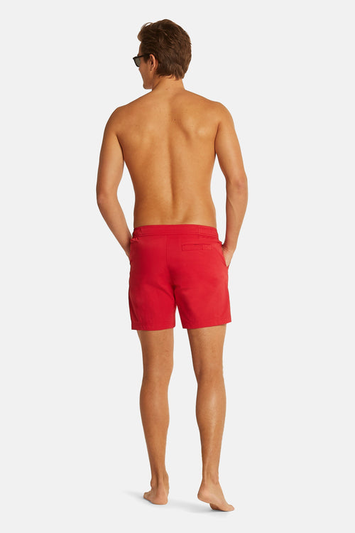 red men's swim shorts | MR MARVIS