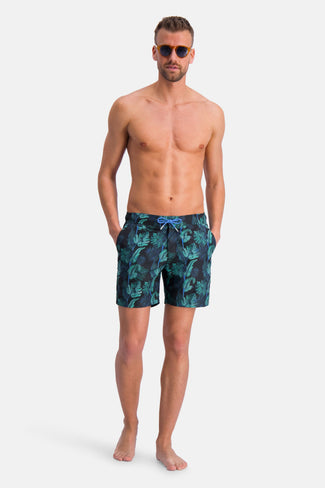 mysterious print men's swim shorts | MR MARVIS