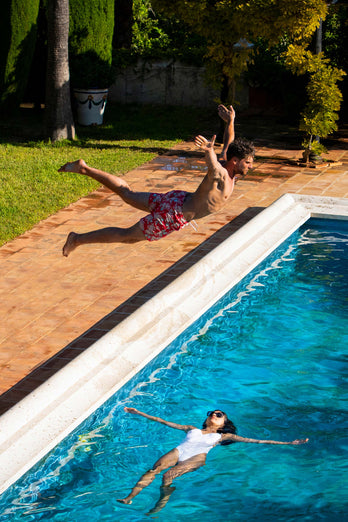 floral print men's swim shorts | MR MARVIS