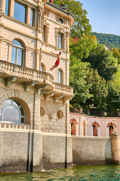 red men's swim shorts | MR MARVIS