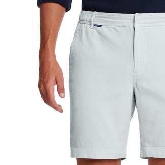 light grey organic cotton men's shorts with a zip pocket | MR MARVIS